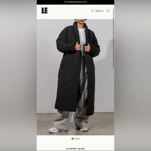 Local European Black Puffer Coat